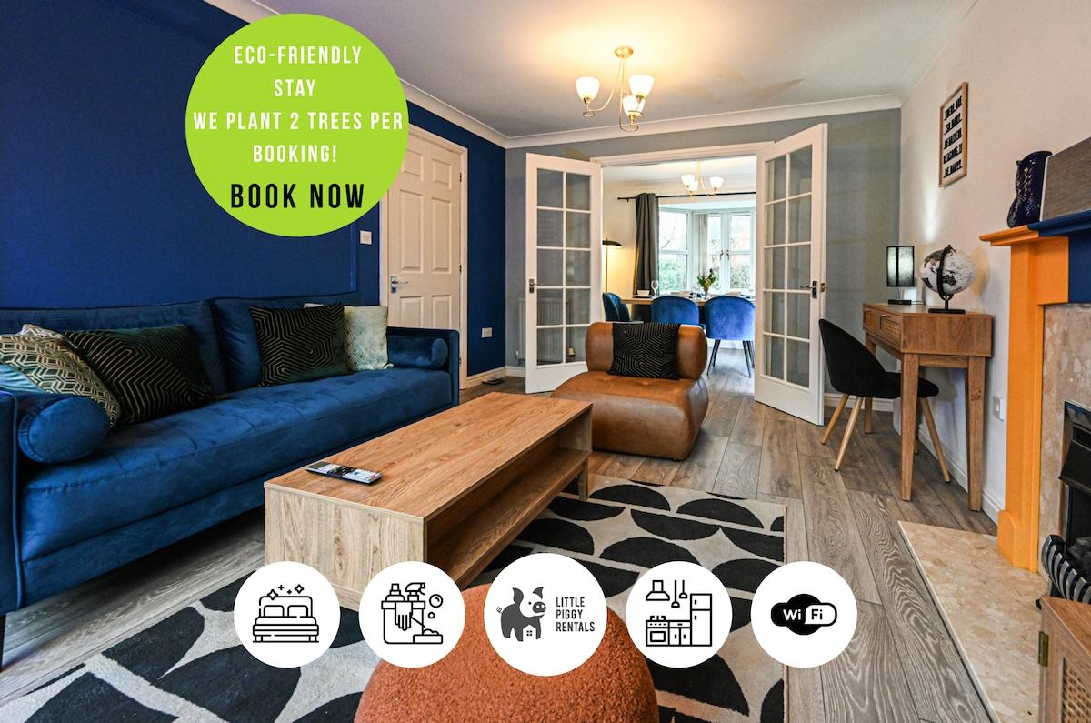 Spacious 4br House w/ 5 Beds, Fast Wi-Fi & Parking