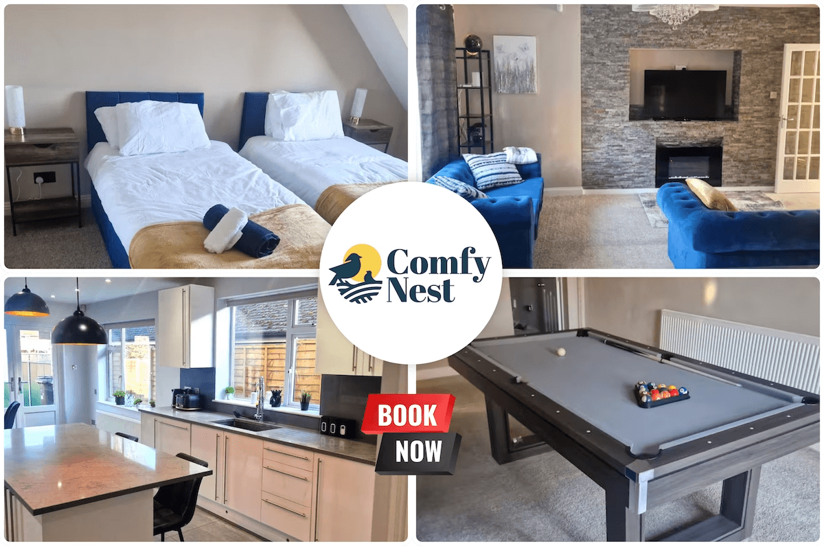 4BR House By Comfy Nest Northampton With Parking