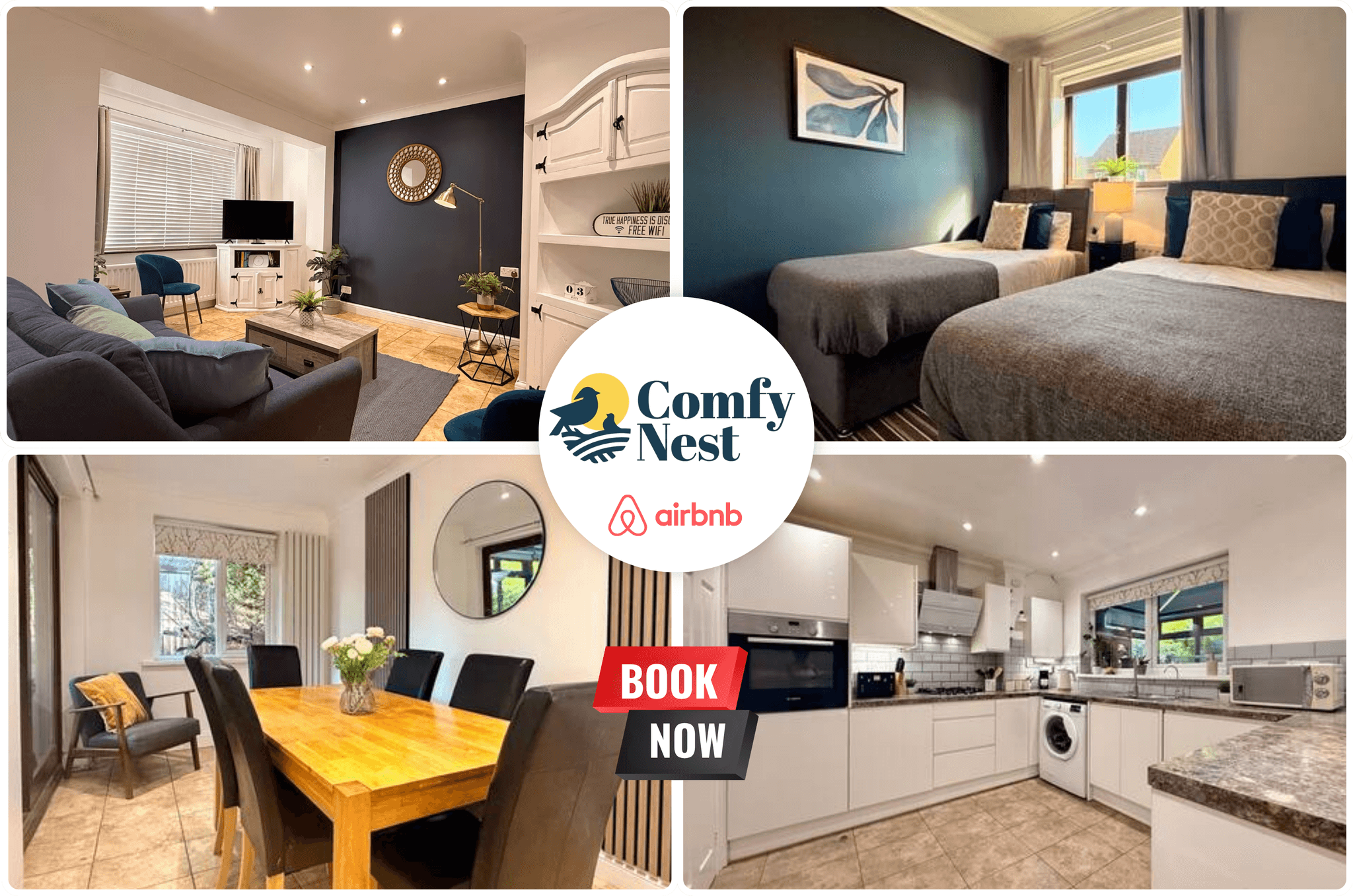 Contractor monthly stay 4BD sleeps 7 x3 parking