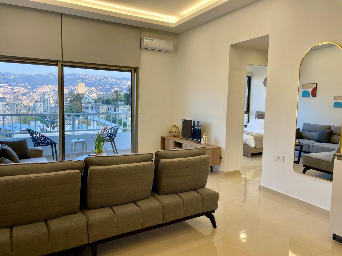 Bright City Flat with Balcony Views | Mar Mikhael3