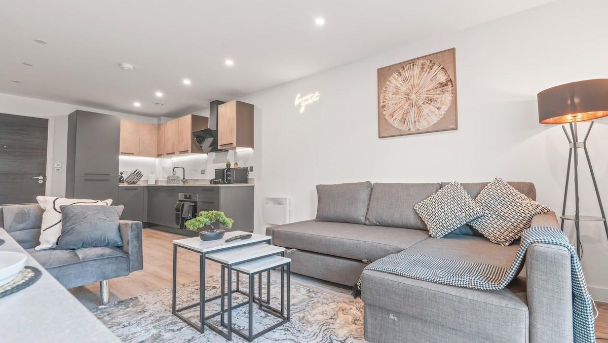 Stylish City Centre Flat Gym Access4